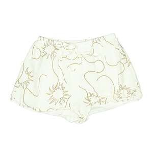 By Frankie Sunburst White Pull On Cotton Mini Shorts M